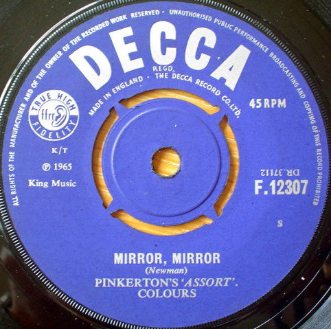 Pinkerton's Assorted Colours : Mirror, Mirror (7", Single)