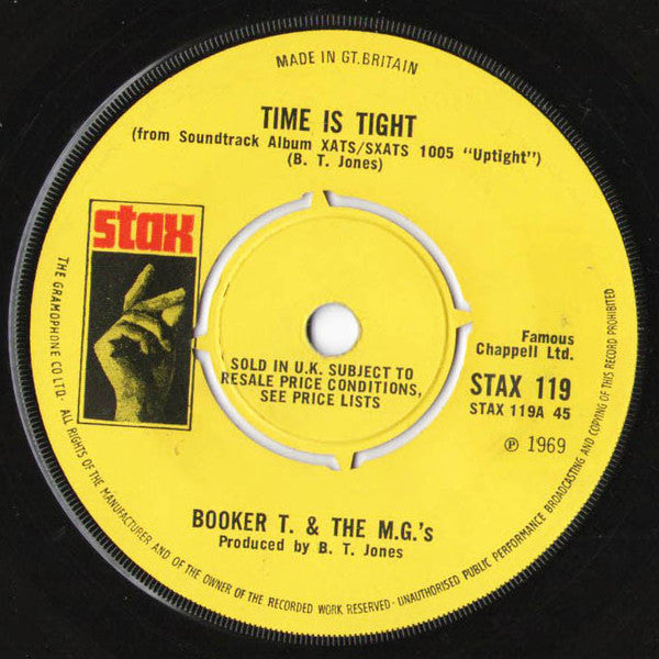 Booker T & The MG's : Time Is Tight / Hang 'Em High (7", Single, 4 P)
