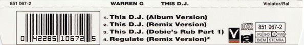 Warren G : This D.J. (CD, Maxi)