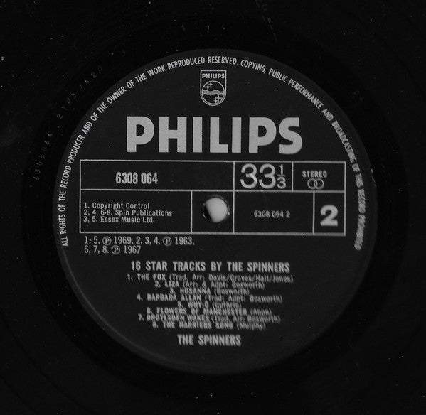 The Spinners : 16 Star Tracks (LP, Comp)