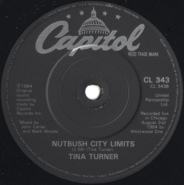 Tina Turner : Private Dancer (7", Single, Pap)