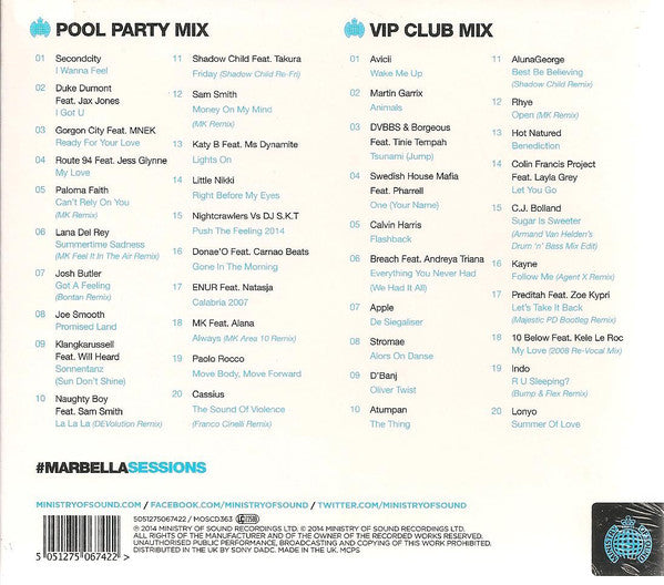 Various : Marbella Sessions 2014 (2xCD, Comp, Mixed)