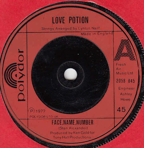 Love Potion (5) : Face, Name, Number / Please, Please (7")