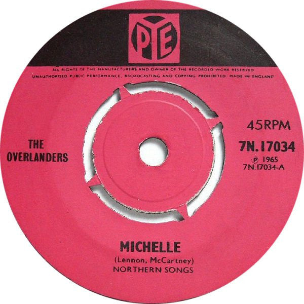 The Overlanders : Michelle (7", Single, Pus)