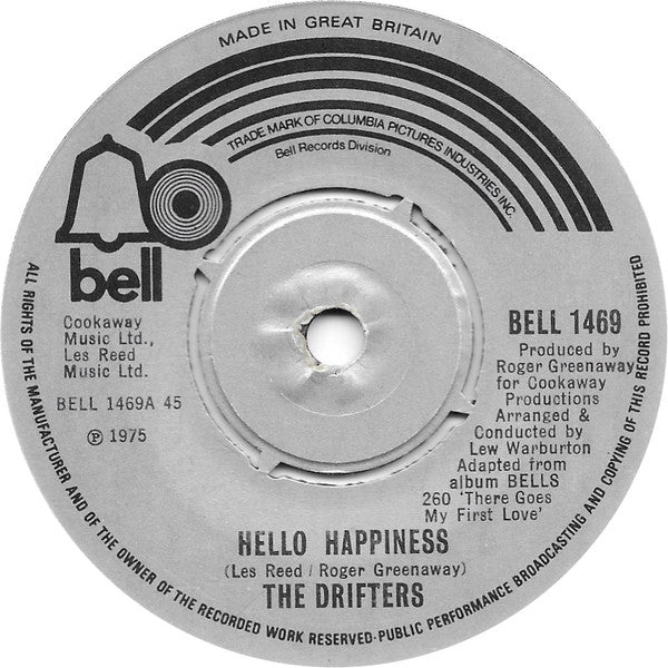 The Drifters : Hello Happiness (7", Single)