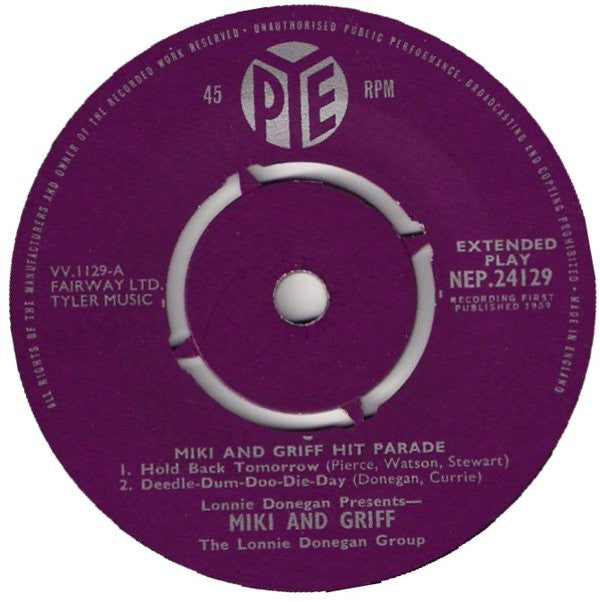 Miki & Griff With Lonnie Donegan's Skiffle Group : Hit Parade (7", EP)