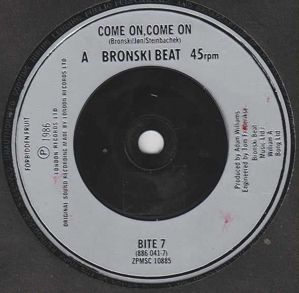 Bronski Beat : C'Mon! C'Mon! (7", Single, Sil)