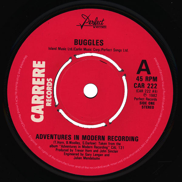 Buggles* : Adventures In Modern Recording (7", Single, Pus)