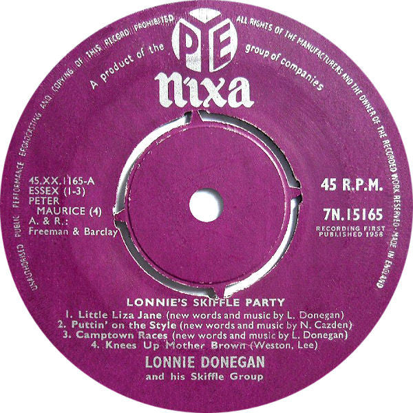 Lonnie Donegan's Skiffle Group : Lonnie's Skiffle Party (7", Single)