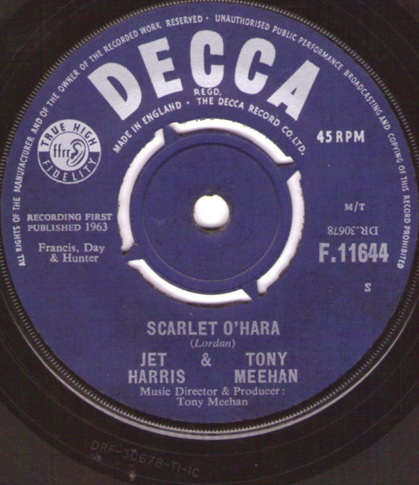 Jet Harris And Tony Meehan : Scarlet O'Hara (7", Single)