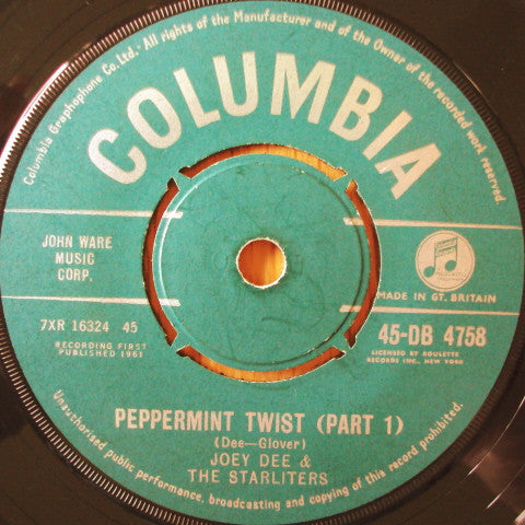 Joey Dee & The Starliters : Peppermint Twist (7")