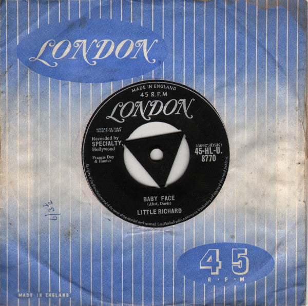 Little Richard : Baby Face (7", Single, Tri)