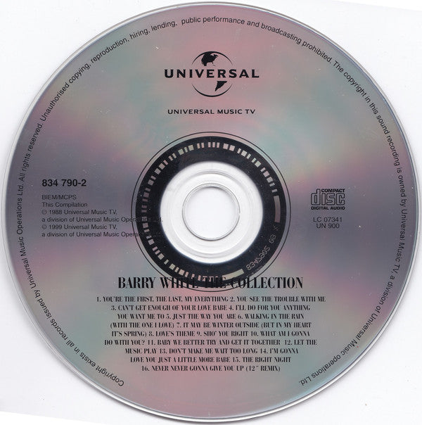 Barry White : The Collection (CD, Comp, RE, RM)