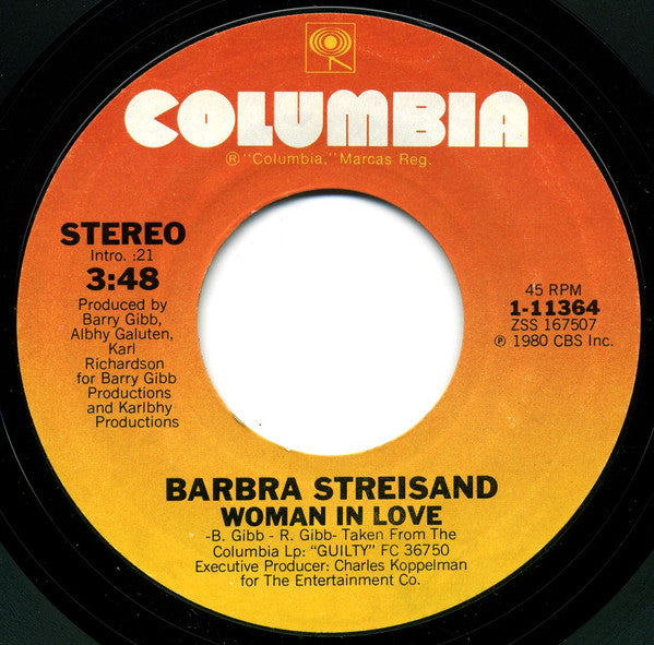 Barbra Streisand : Woman In Love (7", Single)