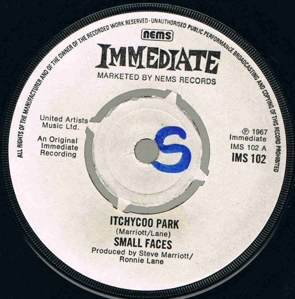 Small Faces : Itchycoo Park (7", Single, RE, Pus)