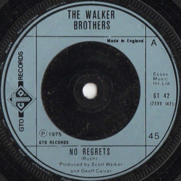 The Walker Brothers : No Regrets (7", Single)