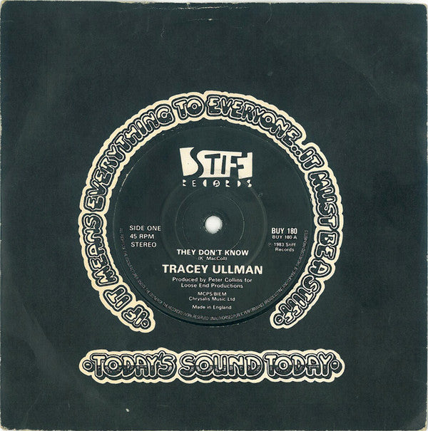 Tracey Ullman : They Don't Know (7", Single, Com)