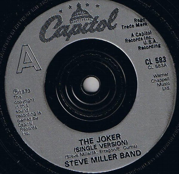 Steve Miller Band : The Joker (7", Single, Inj)
