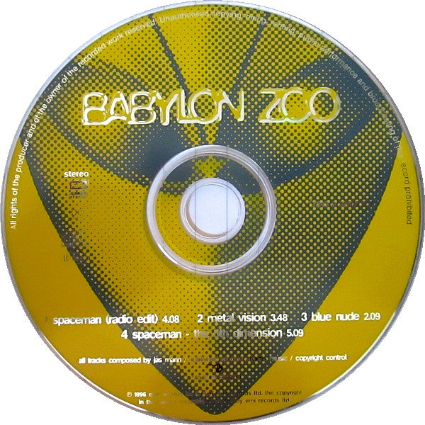 Babylon Zoo : Spaceman (CD, Maxi)