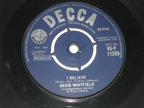 David Whitfield : I Believe (7", 4-P)