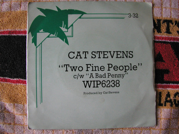 Cat Stevens : Two Fine People (7", Single, Promo, 4-P)