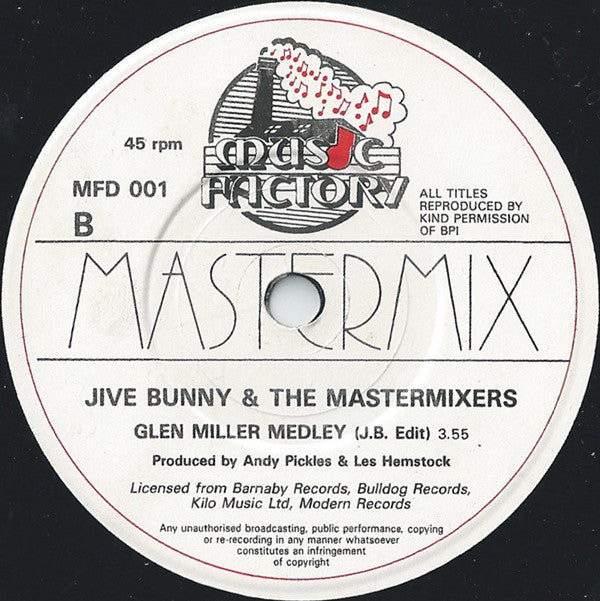 Jive Bunny And The Mastermixers : Swing The Mood (7", Single, Pap)