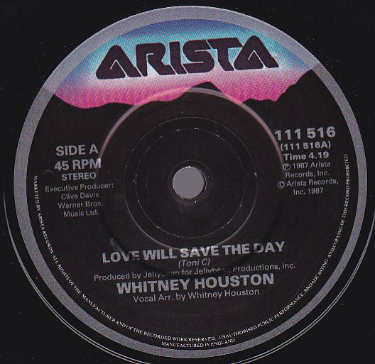 Whitney Houston : Love Will Save The Day (7", Single)