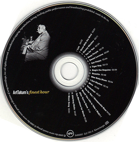 Art Tatum : Art Tatum's Finest Hour (CD, Comp)