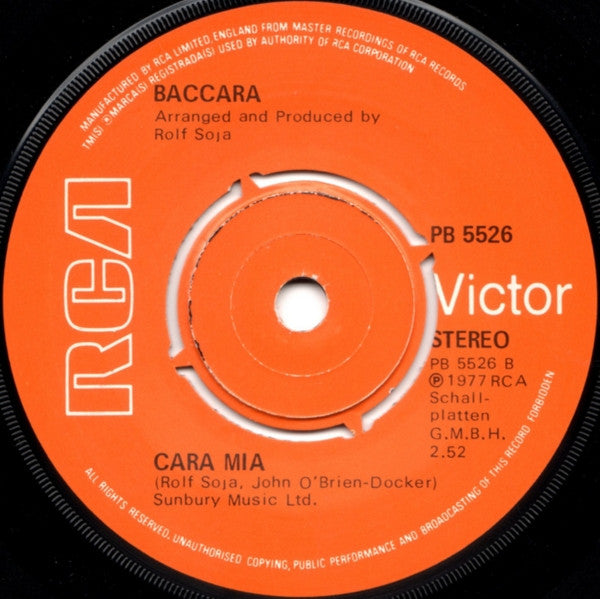Baccara : Yes Sir, I Can Boogie (7", Single, Kno)