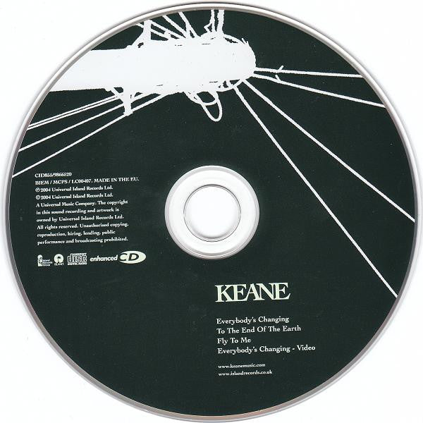 Keane : Everybody's Changing (CD, Single, Enh, Dis)