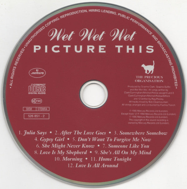 Wet Wet Wet : Picture This (CD, Album)