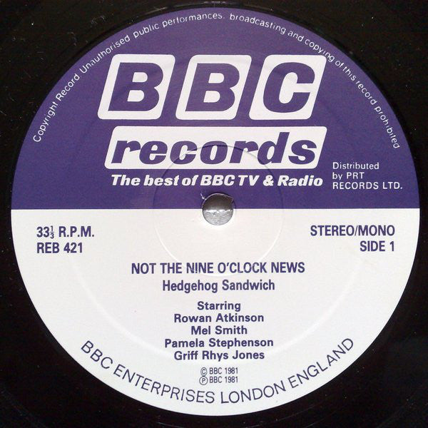 Not The Nine O'Clock News : Hedgehog Sandwich (LP, Album, Mono)