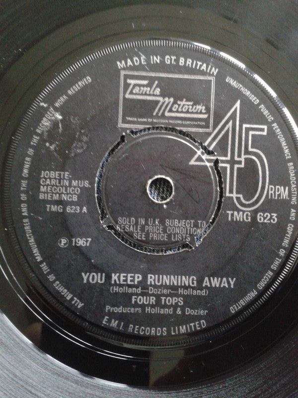 Four Tops : You Keep Running Away (7", Single, Pus)