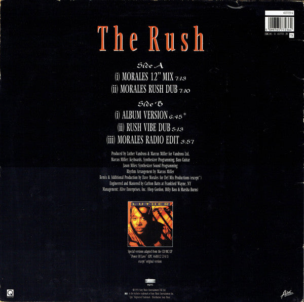Luther Vandross : The Rush (12", Single)