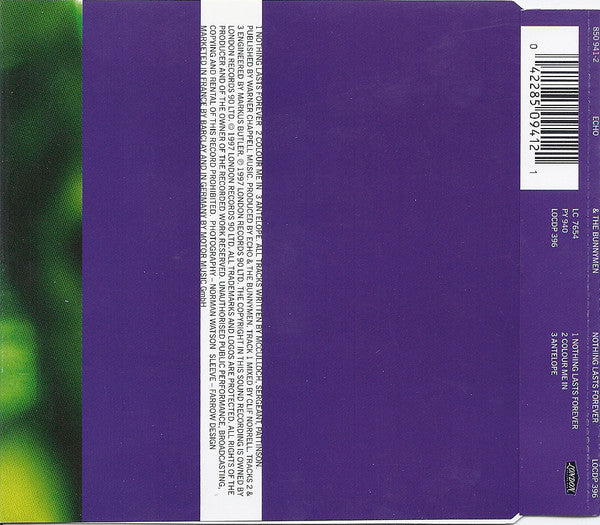 Echo & The Bunnymen : Nothing Lasts Forever (CD, Single)