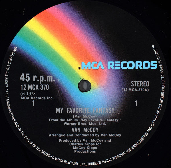 Van McCoy : My Favourite Fantasy (12", Single, Ltd)