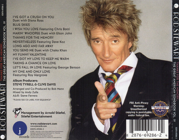 Rod Stewart : Thanks For The Memory... The Great American Songbook Volume IV (CD, Album)