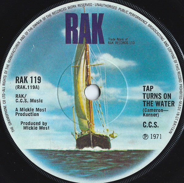 CCS : Tap Turns On The Water (7", Single, Sol)