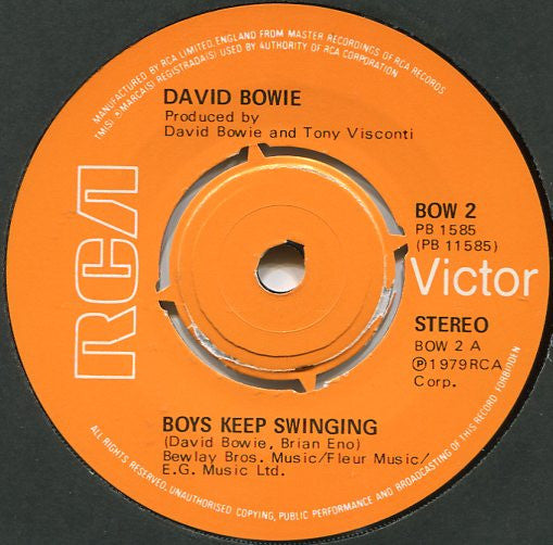 David Bowie : Boys Keep Swinging (7", Single, Pus)