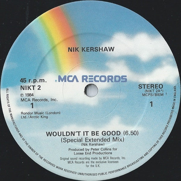Nik Kershaw : Wouldn't It Be Good (12", Single)