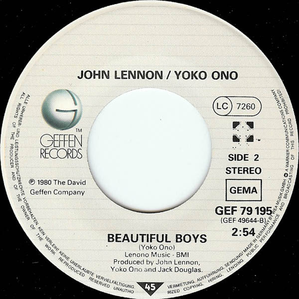 John Lennon Woman / Beautiful Boys 45 Single