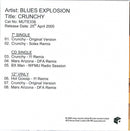The Jon Spencer Blues Explosion : Crunchy (CDr, Promo)