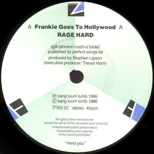 Frankie Goes To Hollywood : Rage Hard (7", Single)