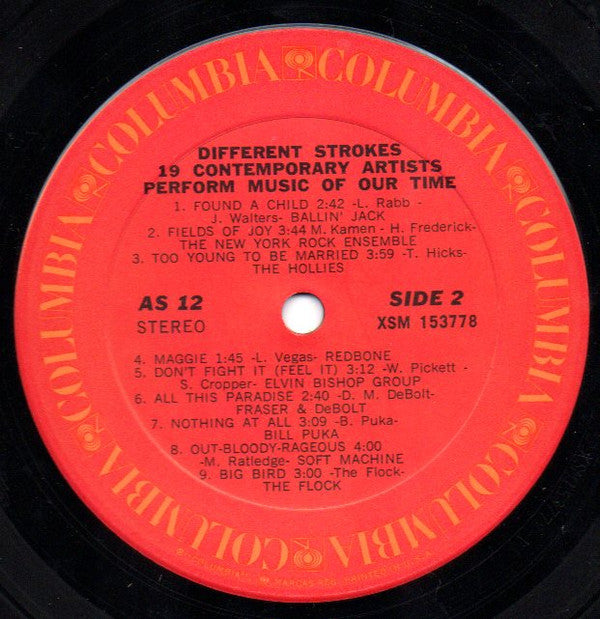 Various : Different Strokes (19 Contemporary Artists Perform Music Of Our Time) (LP, Comp)