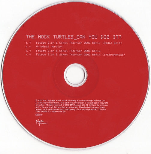 The Mock Turtles : Can You Dig It? (CD, Single)