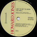 Howard Jones : Like To Get To Know You Well (7", Single, Pap)
