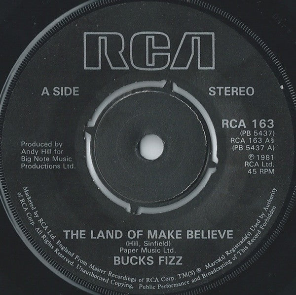 Bucks Fizz : The Land Of Make Believe (7", Single, 4-P)