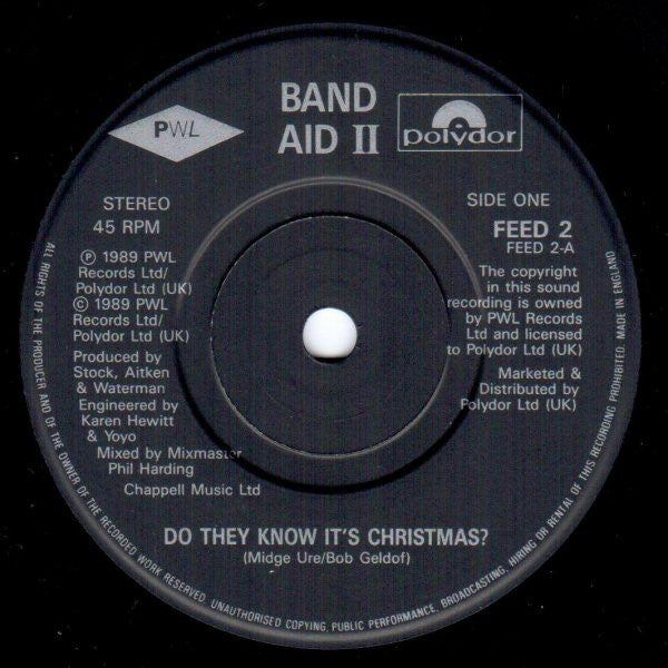 Band Aid II : Do They Know It's Christmas? (7", Single, Pap)