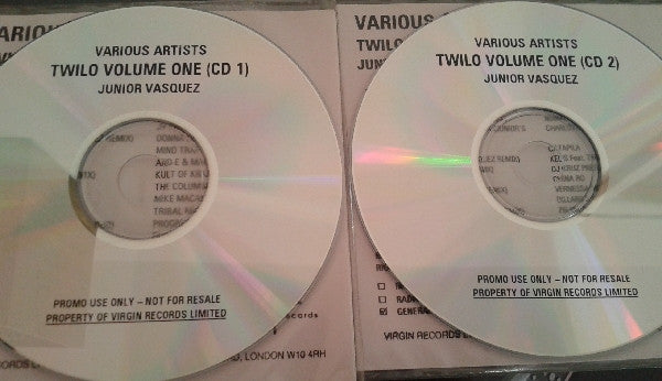 Junior Vasquez : Twilo Volume 1 (2xCDr, Album, Comp, Ltd, Mixed, Promo)