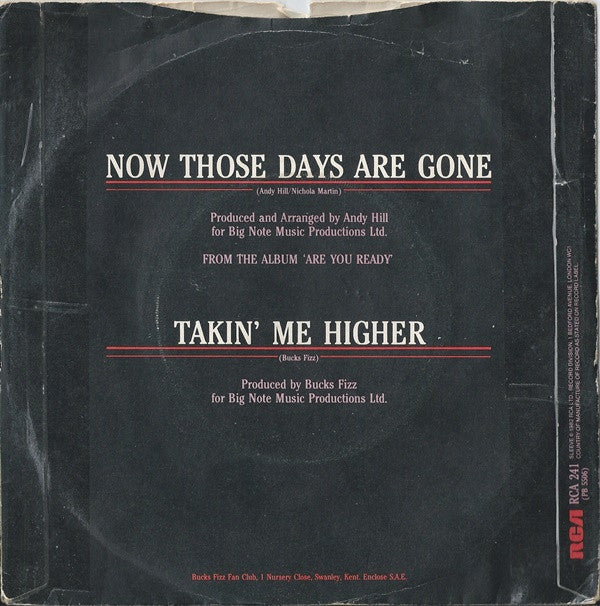 Bucks Fizz : Now Those Days Are Gone (7", Single)